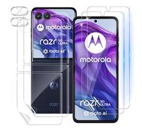 Funrae Pellicola Vetro Temperato per Motorola Razr 50 Ultra 5G e TPU Flessibile Pellicola Protettiva e Protezione Fotocamera [2+2+2 Pezzi], Pellicola HD Durezza 9H Proteggi Schermo Lens Film