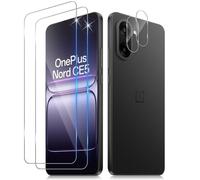 Funrae Pellicola Vetro Temperato per Oneplus Nord CE5 Lite 5G, 2 Pezzi Pellicola Fotocamera e 2 Pezzi Pellicola Protettiva, 9H HD Anti Graffi Trasparente Fotocamera Protezione Schermo