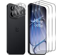 Funrae Pellicola Vetro Temperato per OnePlus Nord CE6 | 3 Pezzi Pellicola Fotocamera e 3 Pezzi Pellicola Protettiva, 9H HD Anti Graffi Trasparente Fotocamera Protezione Schermo