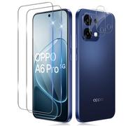 Funrae Pellicola Vetro Temperato per OPPO A6 Pro 5G, 2 Pezzi Pellicola Fotocamera e 2 Pezzi Pellicola Protettiva, 9H HD Anti Graffi Trasparente Fotocamera Protezione Schermo