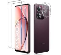 Funrae Pellicola Vetro Temperato per OPPO A60 5G/OPPO A40/OPPO A40m, 2 Pezzi Pellicola Fotocamera e 2 Pezzi Pellicola Protettiva, 9H HD Anti Graffi Trasparente Fotocamera Protezione Schermo