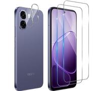 Funrae Pellicola Vetro Temperato per OPPO A6x/A6 x 5G/4G, 2 Pezzi Pellicola Fotocamera e 2 Pezzi Pellicola Protettiva, 9H HD Anti Graffi Trasparente Fotocamera Protezione Schermo