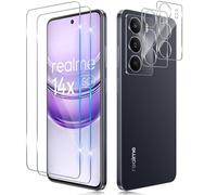 Funrae Pellicola Vetro Temperato per Realme 14X 5G, 2 Pezzi Pellicola Fotocamera e 2 Pezzi Pellicola Protettiva, 9H HD Anti Graffi Trasparente Fotocamera Protezione Schermo