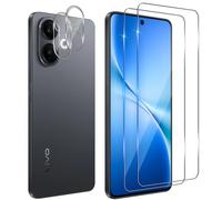 Funrae Pellicola Vetro Temperato per VIVO V70 Lite/V60 Lite 5G 4G/5G, 2 Pezzi Pellicola Fotocamera e 2 Pezzi Pellicola Protettiva, 9H HD Anti Graffi Trasparente Fotocamera Protezione Schermo