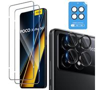 Funrae Pellicola Vetro Temperato per Xiaomi Poco X6 Pro 5G, con Protezione Lente Fotocamera [2+1 PCS], 0,33mm Ultra Trasparente [Durezza 9H ] Protezione Schermo Pellicola Protettiva