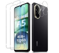 Funrae Pellicola Vetro Temperato per Xiaomi Redmi A5 /Xiaomi Poco C71, 2 Pezzi Pellicola Fotocamera e 2 Pezzi Pellicola Protettiva, 9H HD Anti Graffi Trasparente Fotocamera Protezione Schermo