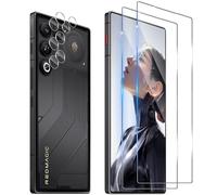 Funrae Pellicola Vetro Temperato per ZTE nubia Red Magic 11 Air, 2 Pezzi Pellicola Fotocamera e 2 Pezzi Pellicola Protettiva, 9H HD Anti Graffi Trasparente Fotocamera Protezione Schermo