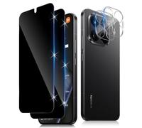 Funrae Privacy Pellicola Vetro Temperato per Xiaomi 15T/15T Pro 5G, con Protezione Lente Fotocamera [2+2 PCS], 0,33mm Anti Spy [Durezza 9H ] Anti-Spia Protezione Schermo Pellicola Protettiva