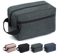 FUNSEED Beauty case da viaggio per donne e uomini, borsa da barba impermeabile per accessori da toeletta, borse pieghevoli con divisorio e manico per cosmetici, articoli da toeletta, pennelli e