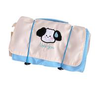 FUNSEED Borsa cosmetica da donna, borsa organizer multiuso pieghevole in nylon, borsa da viaggio portatile di grande capacità, Multicolore, Small, Colore: blu