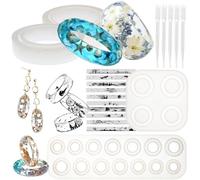FUNSHOWCASE bracciale e anello in resina gioielli stampo più grandi dimensioni Set di 19