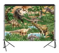FUNSHOWCASE Jurassic Era Dinosauro Fondale 2,8 x 1,5 m, materiale vinilico, perfetto per feste di compleanno, studio fotografico, eventi scolastici