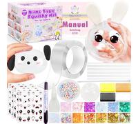 FUNSHOWCASE Nano Tape Bolle adesive Squishy, set fai da te con plastilina, pennarello, istruzioni per 6 disegni