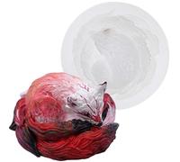 FUNSHOWCASE Stampo a forma di volpe a nove code, resina epossidica a forma di animale 3D, sapone, candela fai da te