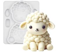 FUNSHOWCASE Stampo per fondente, decorazione per torta con pecore e animali della fattoria, altezza 8 cm