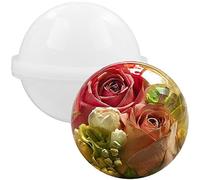 Funshowcase Stampo rotondo in silicone per resina epossidica, creazione di gioielli, cera per candele, sapone fatto in casa, bomba da bagno