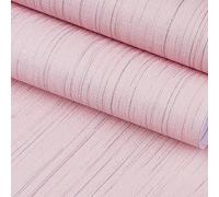 FunStick 40CMX6M Carta da Parati Camera da Letto Armadio Rosa Moderna Carta da Parati Adesiva Muro Decorativa Effetto Lino Pellicola Adesiva per Pareti Bagno Salotto Rosa Pastello Rivestimento Bacheca