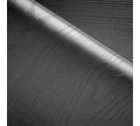 FunStick 60CM×5M Carta Adesiva per Mobili Legno Nera Scrivania Carta da Parati Adesiva Effetto Legno Nero Soggiorno Camera da Letto Pellicola per Rivestire Mobili Cucina Tavolo Armadio Nera Vinile