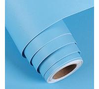 FunStick 60CM×5M Carta da Parati Camera da Letto Blu Cielo Adesiva per Armadio Bambini Muro Soggiorno Impermeabile Adesiva per Mobili Cucina