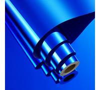 FunStick Specchio Adesivo per Mobili Blu 30CM×2M - Infrangibile per Bambini, Decorativo da Interno per Armadietto, Bagno, Scrivania - Parete Adesiva