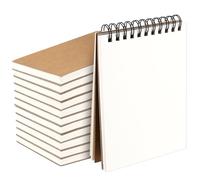 FUNSUEI 12 piccoli quaderni A6 a spirale, 60 pagine/30 fogli, piccolo Blanko, taccuino da disegno, mini quaderni A6, blocco da schizzi per scrivere, schizzi, appunti