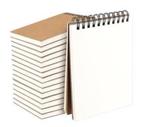 FUNSUEI 16 piccoli quaderni A6 a spirale, 60 pagine/30 fogli, piccolo Blanko, taccuino da disegno, mini quaderni A6, blocco da schizzi per scrivere, schizzi, appunti