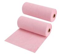 FUNSUEI 2 rotoli di panni in microfibra a strappo, colore rosa, 30 x 30 cm, 100 fogli, strofinacci da cucina, per finestre, cucina, auto
