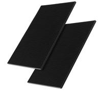 FUNSUEI 2 Tappetini da Bar in Gomma nero 40 x 30 cm, spessore 0,8 cm, per Da Cocktail, Cucina, Caffetteria,Karaoke