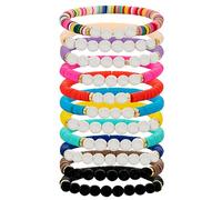 FUNTE Braccialetti dell'amicizia colorati, set di 11 braccialetti T-a-y, gioielli cantanti per feste musicali, accessori per fan, Adjustable, Catena di perline, Zirconie sintetico