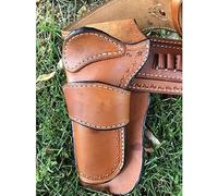 Funthy Fondina Nascosta in Pelle Medievale con Cintura Proiettile, Fondina per Pistola Pistola Western Double Cowboy, Accessorio Vita Vichingo Regolabile Stile Steampunk Vintage per Cosplay