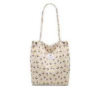 Funtlend - Borsa larga in cordino per donne, borsa a tracolla in velluto a coste, borsa per la scuola, lo shopping, il lavoro, l'università, casual, 40 x 35 x 11 cm, casual