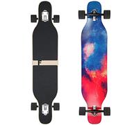 FunTomia Longboard con 2 livelli flessibili - Skateboard Drop Through Cruiser - Cuscinetto a sfera Mach1 Speed - Chiave a T