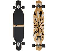 FunTomia Longboard con 3 livelli Flex Drop Through Cruiser tavola completa Mach1 Speed cuscinetti a sfera T-Tool