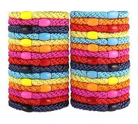Funtopia, 30 elastici per capelli colorati per coda di cavallo, per capelli spessi, senza pieghe, non danneggia i capelli morbidi