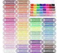 Funtopia - 400 elastici per capelli per bambine, 40 colori, elastici colorati per capelli piccoli, nessun danno, accessori per capelli per bambine e bambini