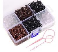 Funtopia - Elastici per capelli trasparenti, 2500 pezzi, piccoli, per ragazze, donne, uomini, con scatola organizer, morbidi elastici per capelli per bambini, per acconciature da sposa (trasparente