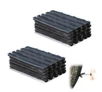 Funver 50 pezzi kit di riparazione per pneumatici nero auto, moto, camion, tosaerba, kit professionale di riparazione per pneumatici di emergenza, riparazione rapida e semplice, portatile, portatile