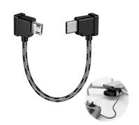 Funver Cavo da micro USB a tipo C per controllo remoto e trasferimento dati OTG, cavo in nylon da 15 cm con connettore angolare a 90°, compatibile con controller, smartphone e tablet, cavo DJI USB C