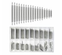Funver Fermagli a molla, per orologio, 144 pezzi, con clip a molla, kit di riparazione per cinturino in acciaio inossidabile (8 mm-25 mm)