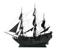 Funwetrike 1/50 Scala In Legno Nero Perla Pirata Kit Modello per Adulti Costruire Puzzle 3D Nave Modellismo Regali per Adulti, Natale Ornomi