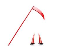 Funwetrike Chainsaw Man Power Blood Demon Scythe Arma con potente fermaglio per capelli con corna rosse, accessori per Halloween e cosplay, 180 cm