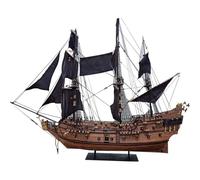 Funwetrike Kit di modellini pirati in legno con perle nere in scala 1/50, per adulti, per costruire puzzle 3D, modellini di navi, regali per adulti, regali di Capodanno (versione kit)