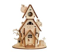 Funwetrike Kit di puzzle in legno 3D per Halloween, modello gotico fai da te, 35 pezzi