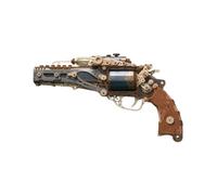 Funwetrike Kit puzzle 3D Revolver in legno con proiettili in legno, fai da te, realizzato a mano, kit di montaggio creativo a vapore per adulti (versione kit/318 pezzi)