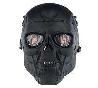 Funwetrike Maschera integrale stile punk con teschio terminatore, per giochi di ruolo, Halloween, cosplay e feste a tema, colore: nero