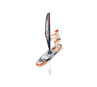 Funwetrike Mini barca radiocomandata, 2,4 GHz, barca da surf con luci LED, design anti-centro, lunga durata, impermeabile, per piscina, laghetto e lago