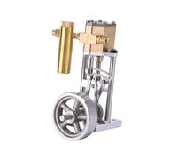 Funwetrike Modellino motore a vapore, modello motore a vapore monocilindrico verticale, modello motore a combustione esterna per esperimenti fisici (versione kit)