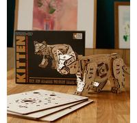 Funwetrike Puzzle 3D in legno fai da te, 236 pezzi, kit di modelli di gatti in legno per adulti, ornamento creativo per vacanze, famiglia, regalo di compleanno (legno)
