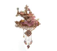 Funwetrike Puzzle 3D in legno modello Flyship, modello steampunk Flyship 3D in legno per adulti, da costruire con acchiappasogni in legno e espositore in acrilico, regali creativi per Natale