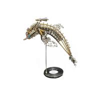 Funwetrike Puzzle 3D in metallo, kit modello delfino steampunk, creatura oceanica meccanica, ornamento creativo per la casa 2024 - 700 pezzi